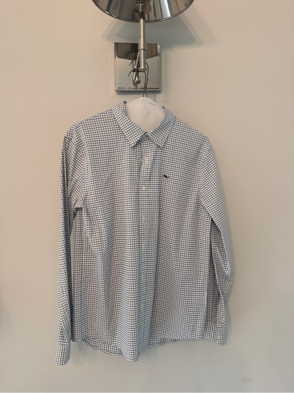 Vineyard Vines Navy and White Check Button-Down Shirt